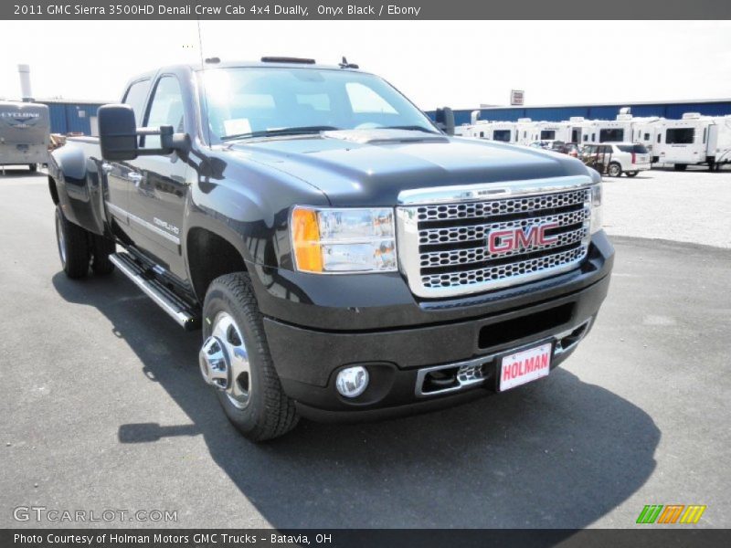 Onyx Black / Ebony 2011 GMC Sierra 3500HD Denali Crew Cab 4x4 Dually