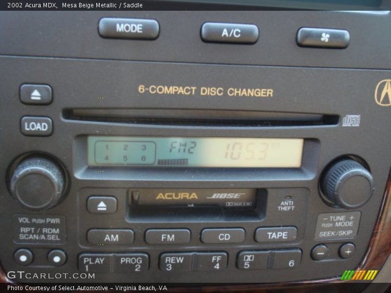 Controls of 2002 MDX 