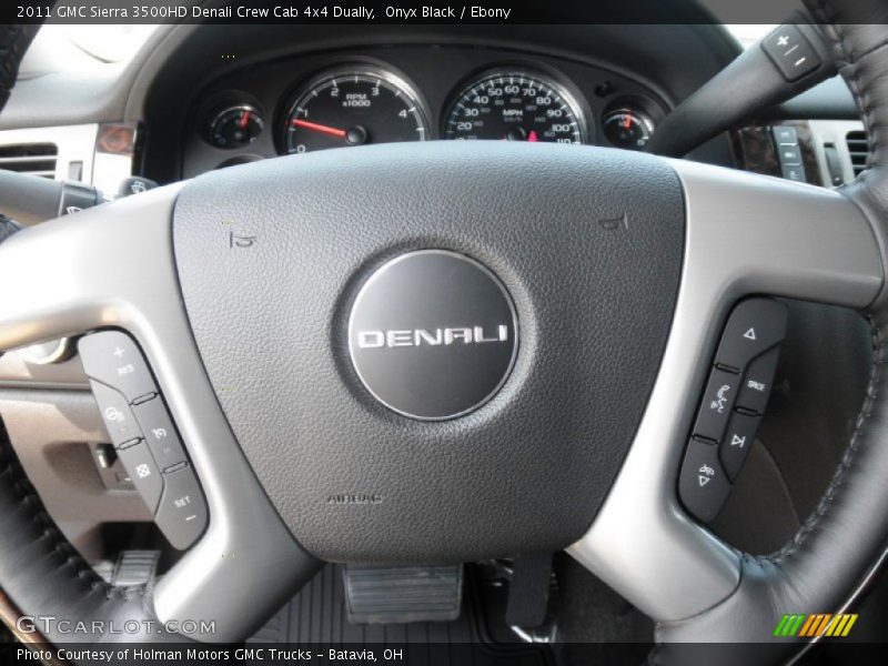 Onyx Black / Ebony 2011 GMC Sierra 3500HD Denali Crew Cab 4x4 Dually
