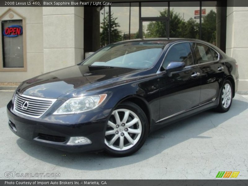 Black Sapphire Blue Pearl / Light Gray 2008 Lexus LS 460