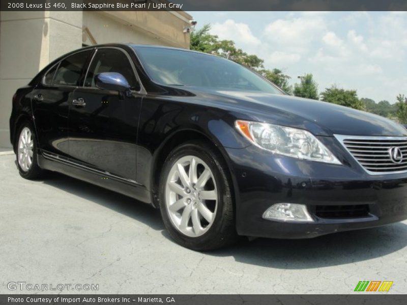Black Sapphire Blue Pearl / Light Gray 2008 Lexus LS 460