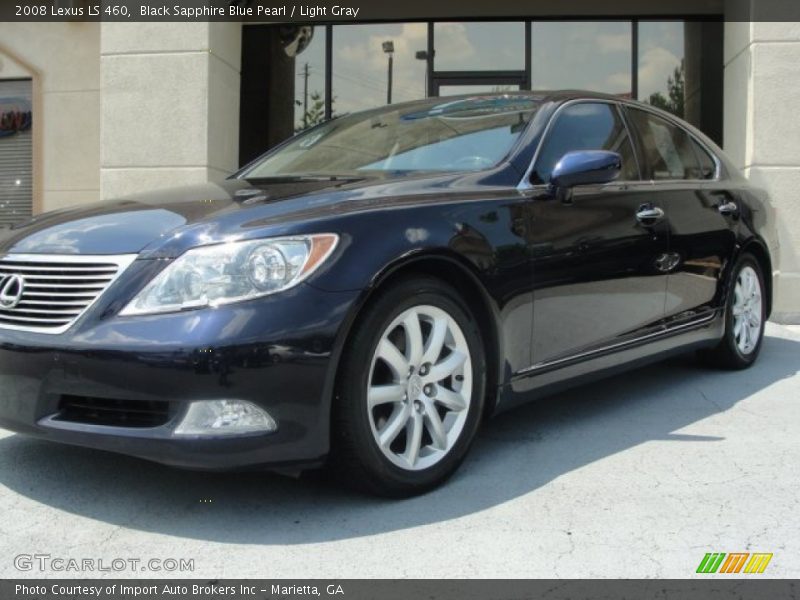 Black Sapphire Blue Pearl / Light Gray 2008 Lexus LS 460