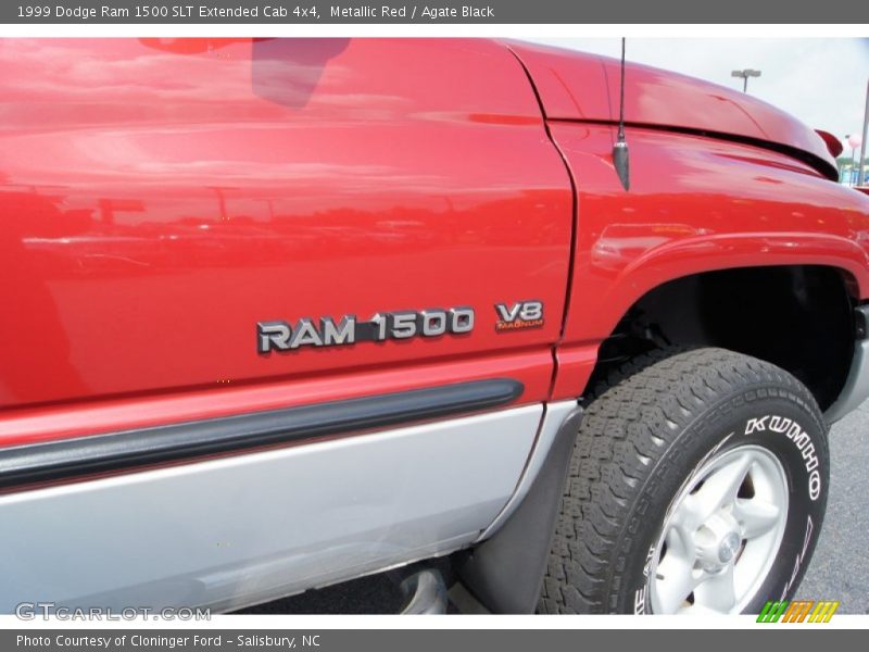 Metallic Red / Agate Black 1999 Dodge Ram 1500 SLT Extended Cab 4x4