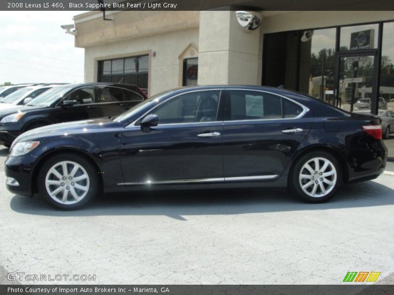Black Sapphire Blue Pearl / Light Gray 2008 Lexus LS 460