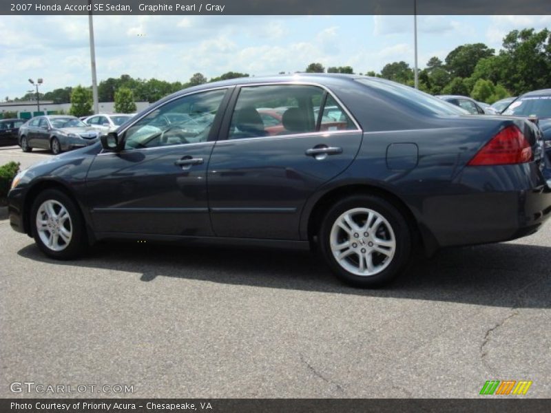 Graphite Pearl / Gray 2007 Honda Accord SE Sedan