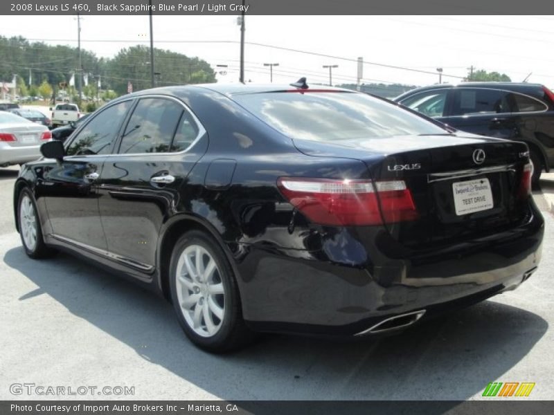 Black Sapphire Blue Pearl / Light Gray 2008 Lexus LS 460