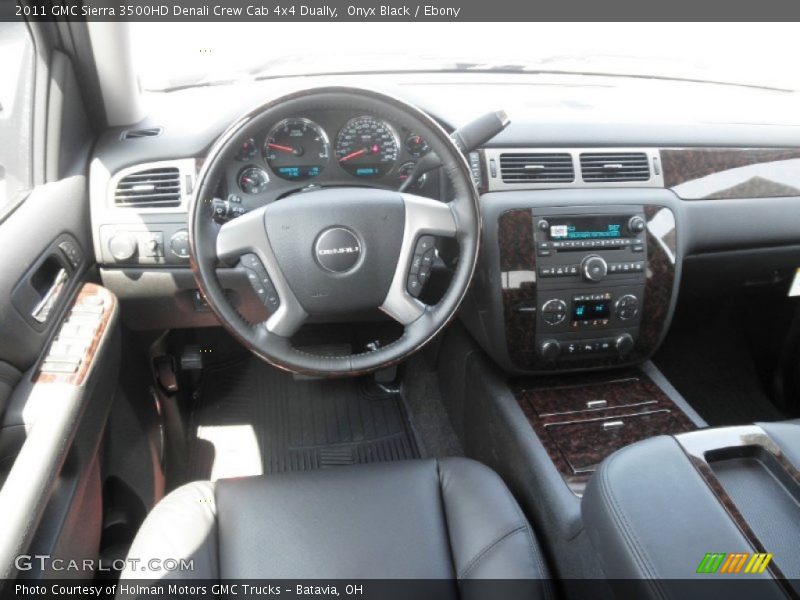 Onyx Black / Ebony 2011 GMC Sierra 3500HD Denali Crew Cab 4x4 Dually