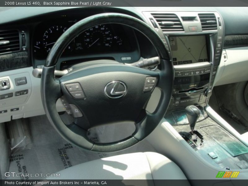 Black Sapphire Blue Pearl / Light Gray 2008 Lexus LS 460