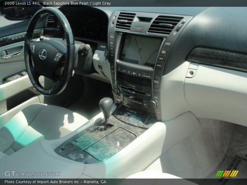 Black Sapphire Blue Pearl / Light Gray 2008 Lexus LS 460