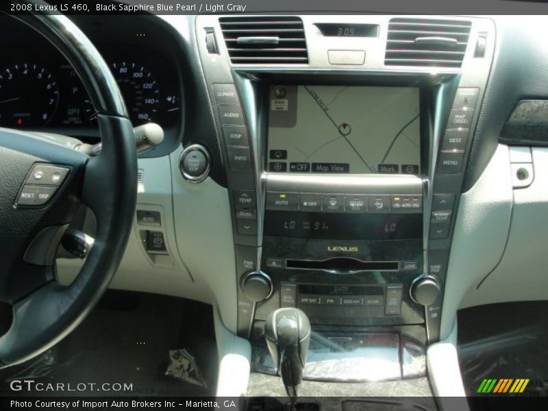 Black Sapphire Blue Pearl / Light Gray 2008 Lexus LS 460