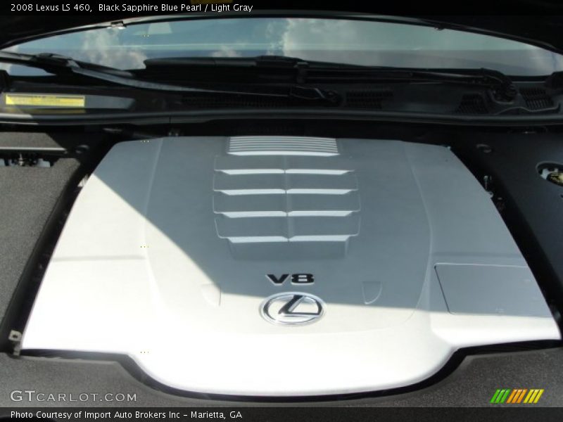 Black Sapphire Blue Pearl / Light Gray 2008 Lexus LS 460