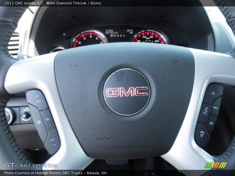White Diamond Tintcoat / Ebony 2011 GMC Acadia SLT