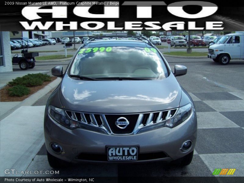 Platinum Graphite Metallic / Beige 2009 Nissan Murano LE AWD