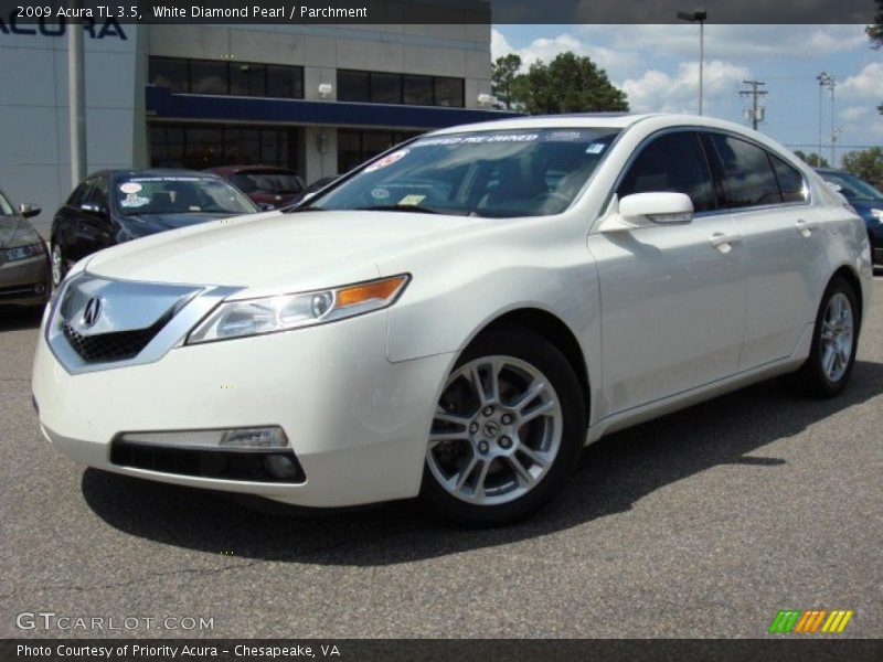 White Diamond Pearl / Parchment 2009 Acura TL 3.5