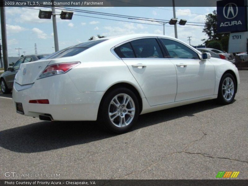White Diamond Pearl / Parchment 2009 Acura TL 3.5