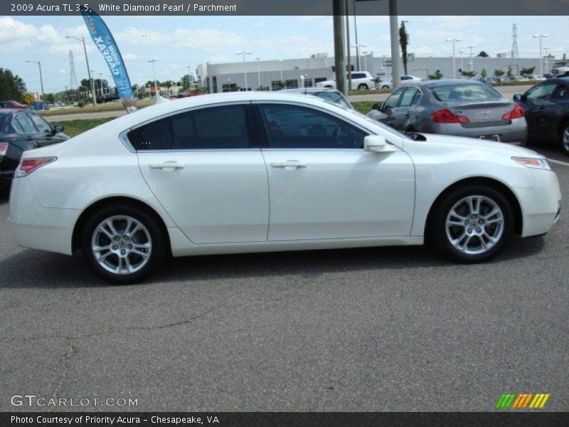 White Diamond Pearl / Parchment 2009 Acura TL 3.5