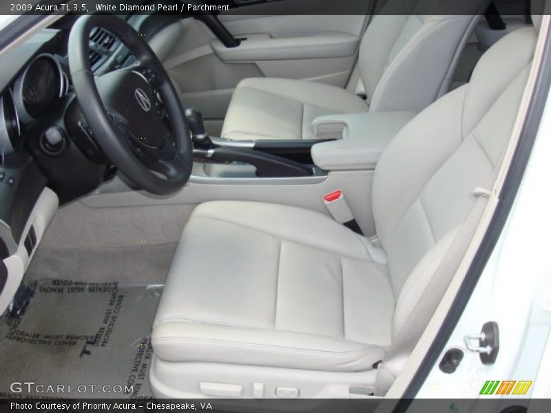 White Diamond Pearl / Parchment 2009 Acura TL 3.5