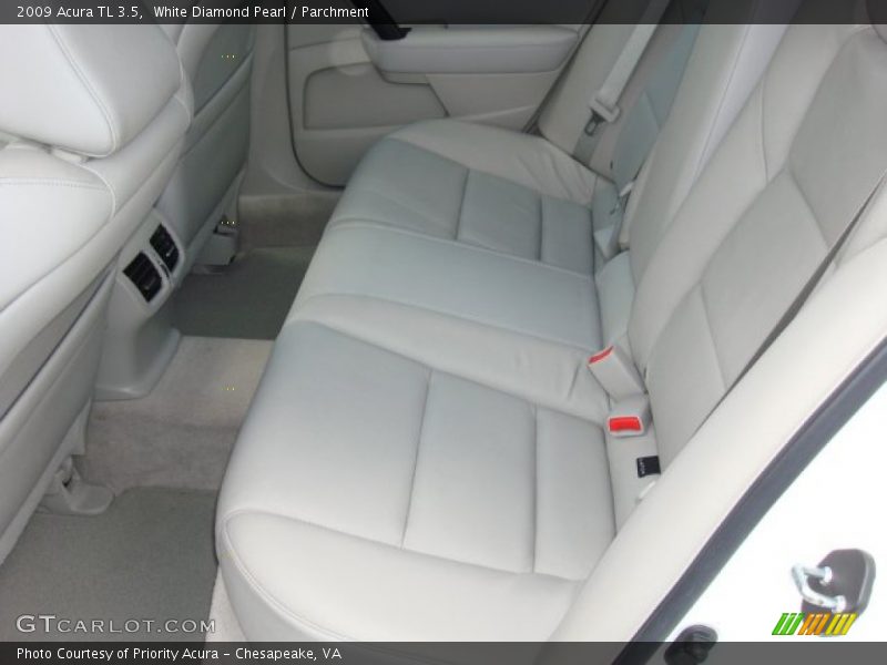 White Diamond Pearl / Parchment 2009 Acura TL 3.5