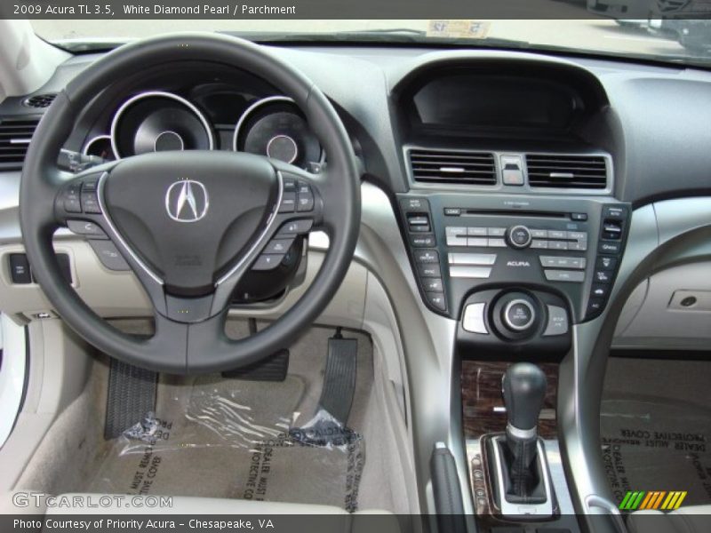 White Diamond Pearl / Parchment 2009 Acura TL 3.5