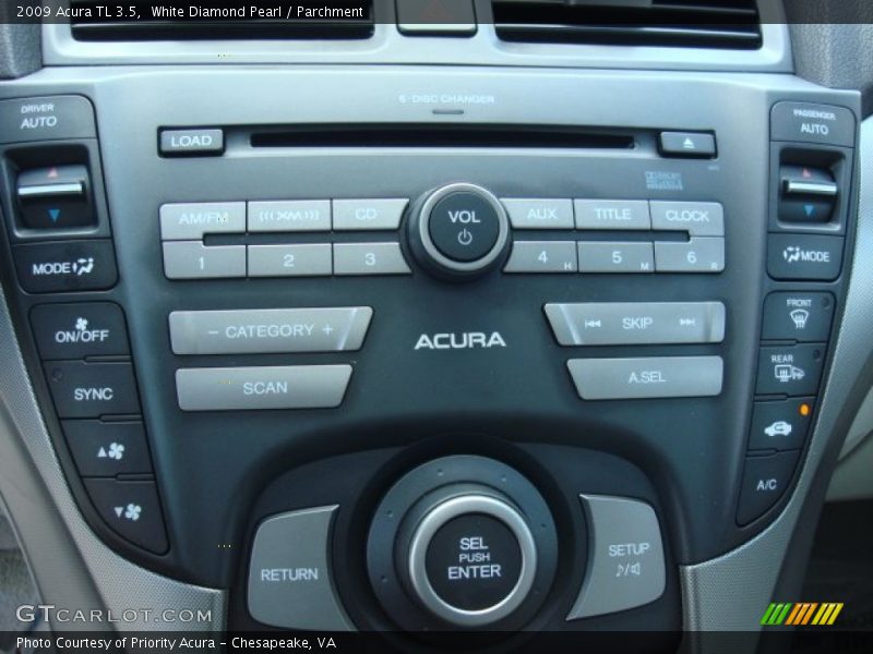 White Diamond Pearl / Parchment 2009 Acura TL 3.5