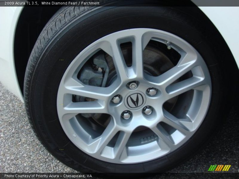 White Diamond Pearl / Parchment 2009 Acura TL 3.5