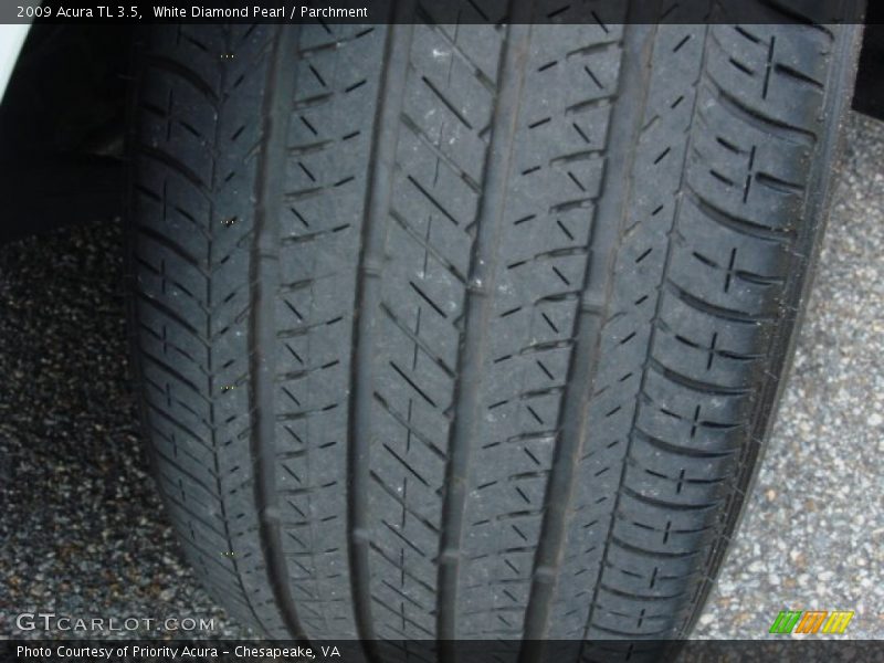 White Diamond Pearl / Parchment 2009 Acura TL 3.5