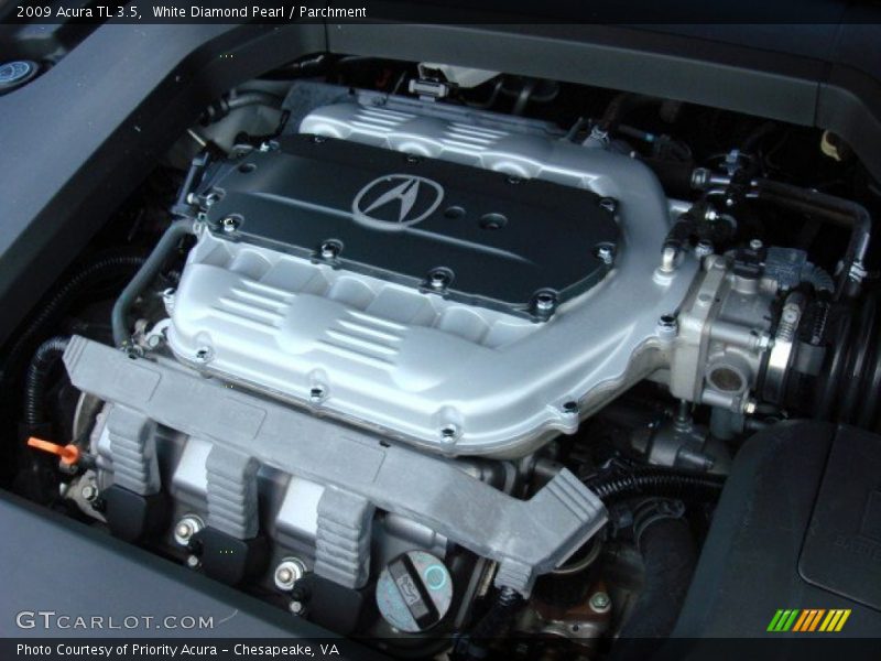 White Diamond Pearl / Parchment 2009 Acura TL 3.5