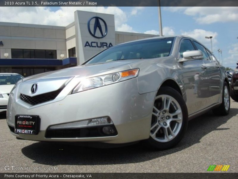 Palladium Silver Metallic / Taupe 2010 Acura TL 3.5