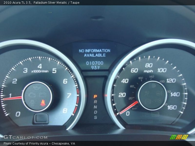 Palladium Silver Metallic / Taupe 2010 Acura TL 3.5
