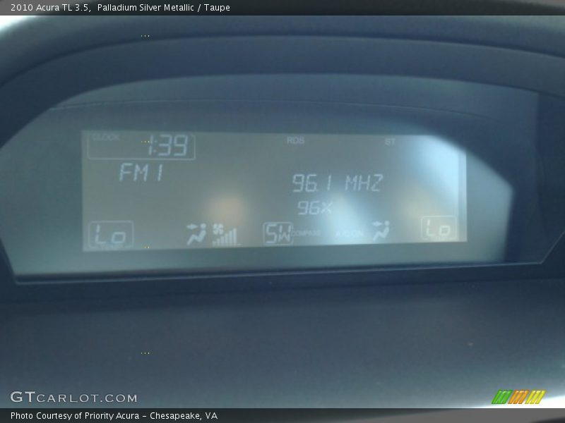 Palladium Silver Metallic / Taupe 2010 Acura TL 3.5