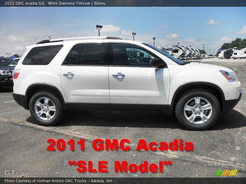 White Diamond Tintcoat / Ebony 2011 GMC Acadia SLE