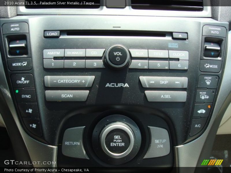 Palladium Silver Metallic / Taupe 2010 Acura TL 3.5