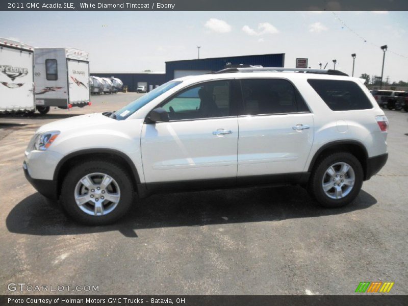 White Diamond Tintcoat / Ebony 2011 GMC Acadia SLE