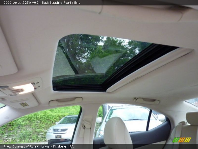 Black Sapphire Pearl / Ecru 2009 Lexus IS 250 AWD