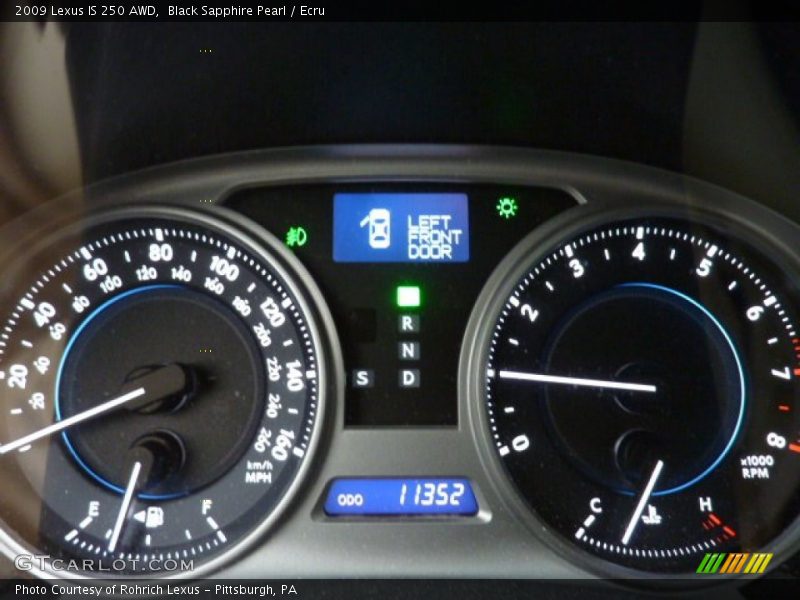 Black Sapphire Pearl / Ecru 2009 Lexus IS 250 AWD