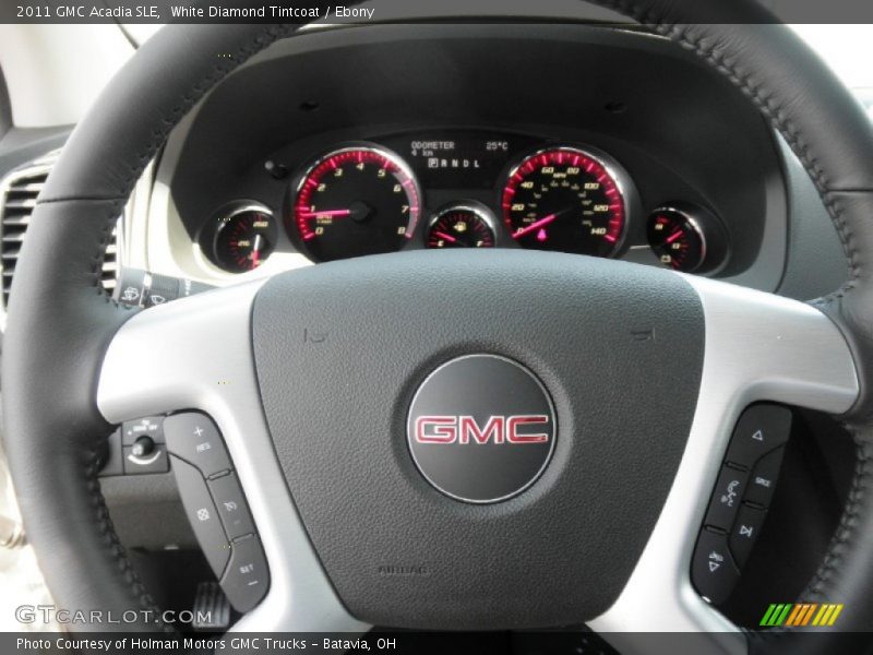 White Diamond Tintcoat / Ebony 2011 GMC Acadia SLE