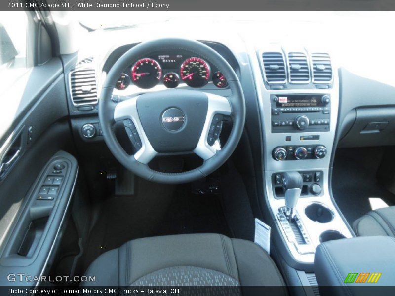 White Diamond Tintcoat / Ebony 2011 GMC Acadia SLE