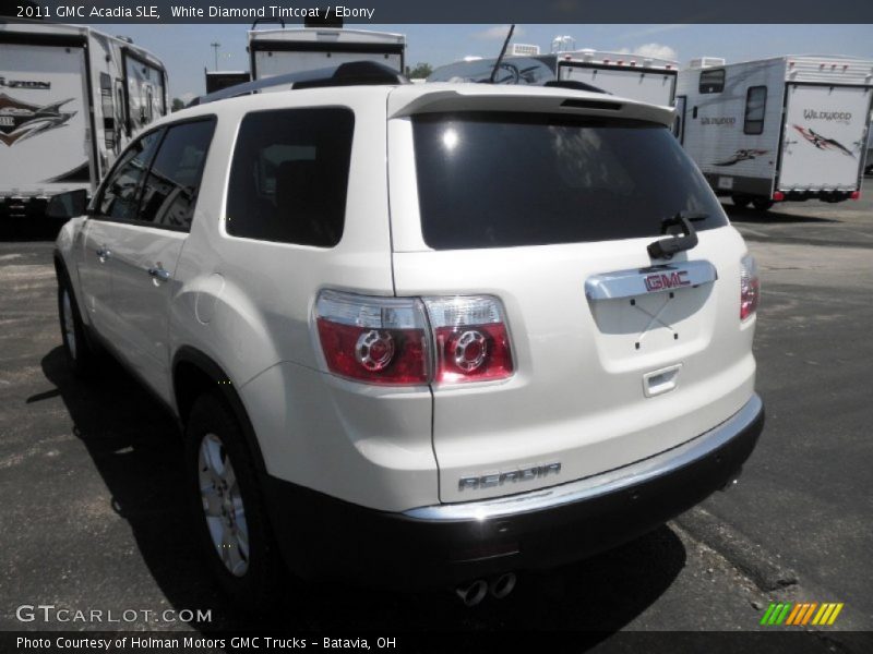 White Diamond Tintcoat / Ebony 2011 GMC Acadia SLE