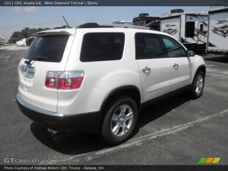 White Diamond Tintcoat / Ebony 2011 GMC Acadia SLE