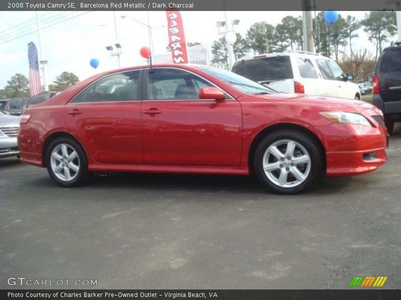 Barcelona Red Metallic / Dark Charcoal 2008 Toyota Camry SE
