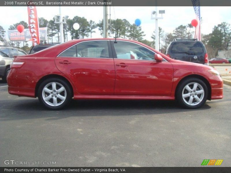 Barcelona Red Metallic / Dark Charcoal 2008 Toyota Camry SE