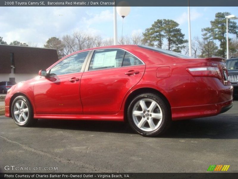 Barcelona Red Metallic / Dark Charcoal 2008 Toyota Camry SE