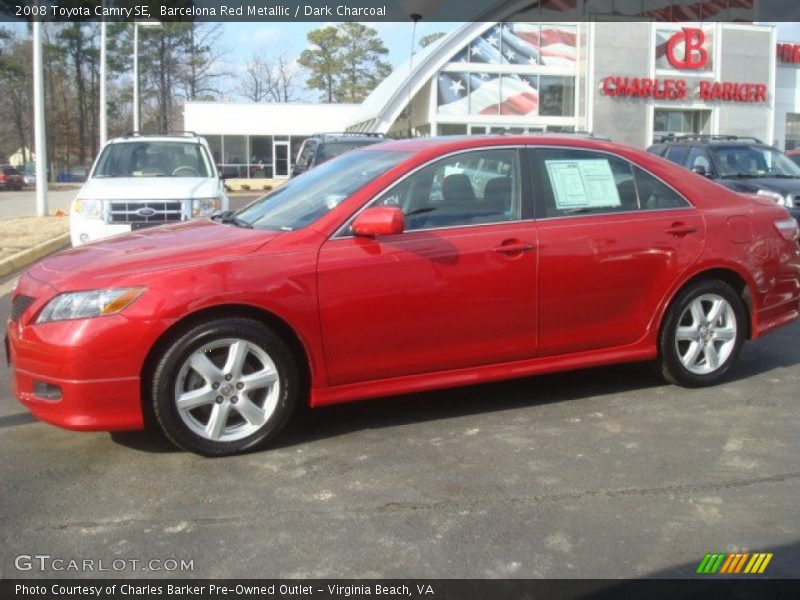 Barcelona Red Metallic / Dark Charcoal 2008 Toyota Camry SE
