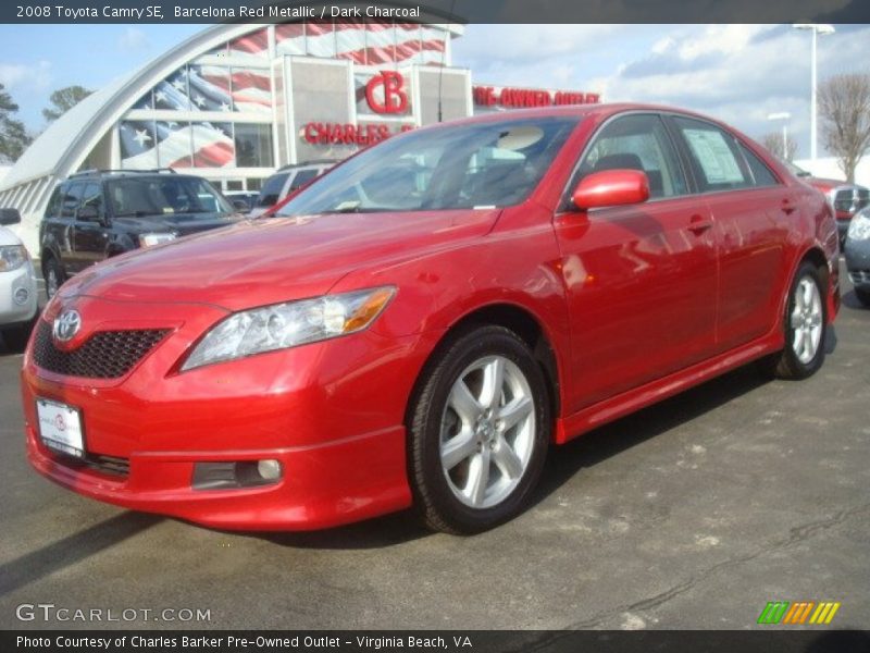 Barcelona Red Metallic / Dark Charcoal 2008 Toyota Camry SE