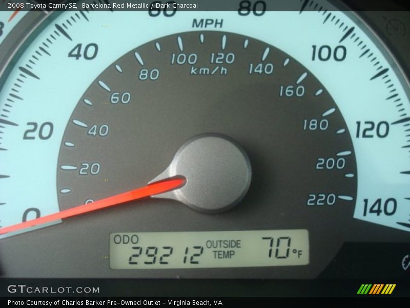 Barcelona Red Metallic / Dark Charcoal 2008 Toyota Camry SE
