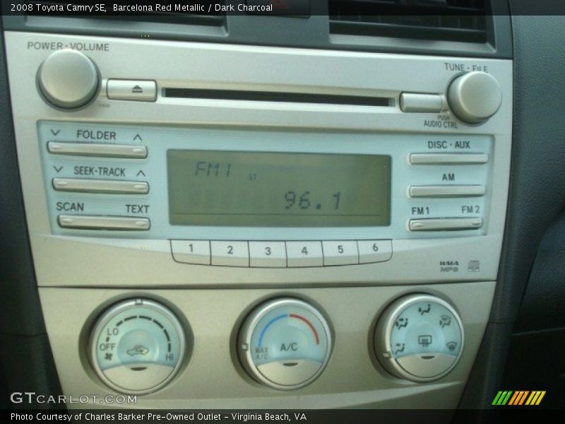 Barcelona Red Metallic / Dark Charcoal 2008 Toyota Camry SE