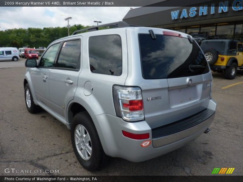 Brilliant Silver Metallic / Black 2009 Mercury Mariner V6 4WD