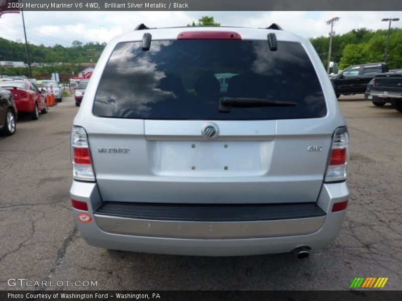 Brilliant Silver Metallic / Black 2009 Mercury Mariner V6 4WD