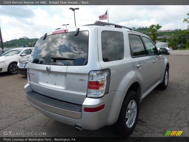 Brilliant Silver Metallic / Black 2009 Mercury Mariner V6 4WD