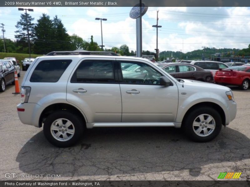 Brilliant Silver Metallic / Black 2009 Mercury Mariner V6 4WD